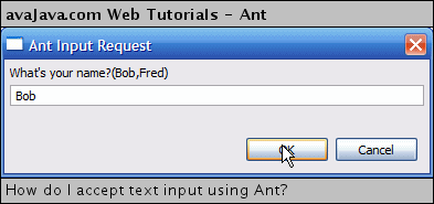 Ant Input Request