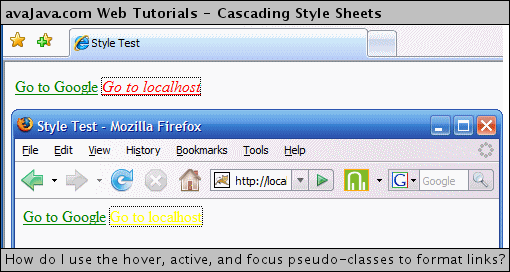 The :focus pseudo-class is supported by Firefox but not IE7