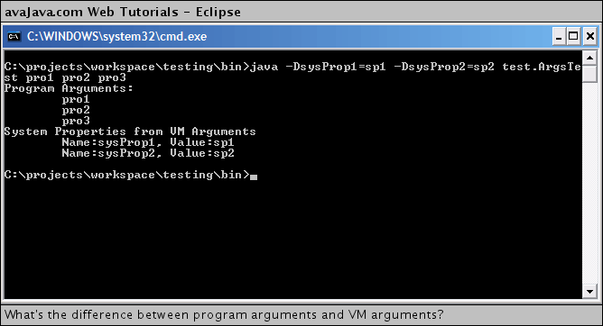 Eclipse Set Java Vm Arguments