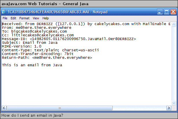 Program To Send Email In Java