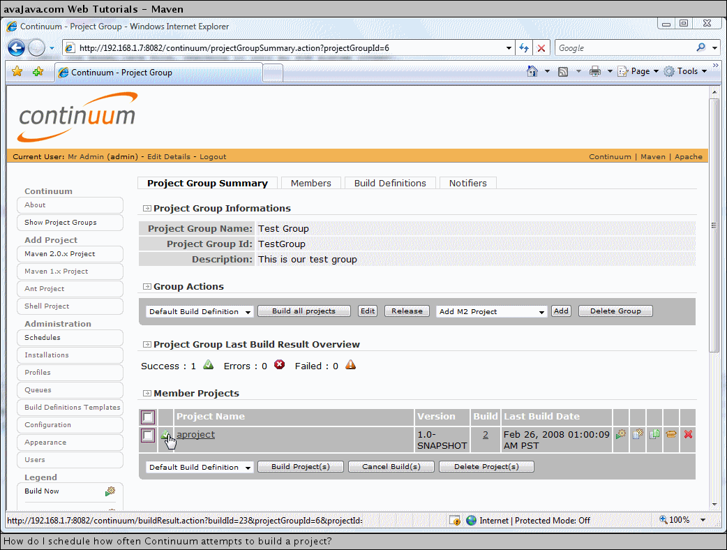 Project build successfully