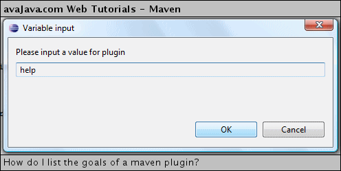 Inputting 'help' as plugin value
